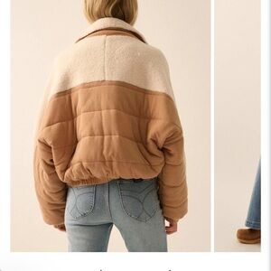 Promesa Tan and Cream Teddy Jacket
